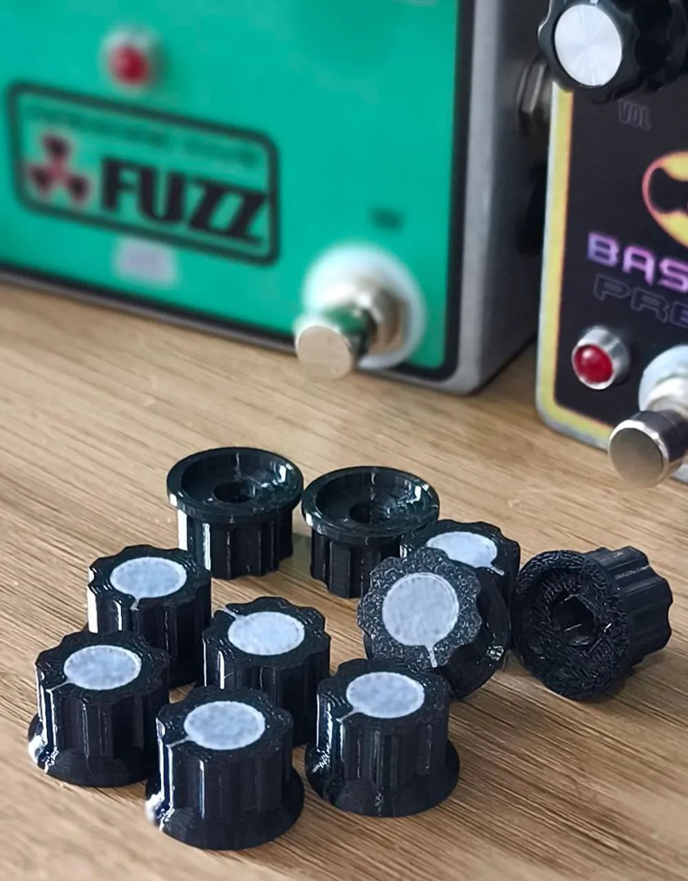 Kit Com 10 knobs para pedais inspirados em modelos boss, mxr e dod - personalizáveis 
