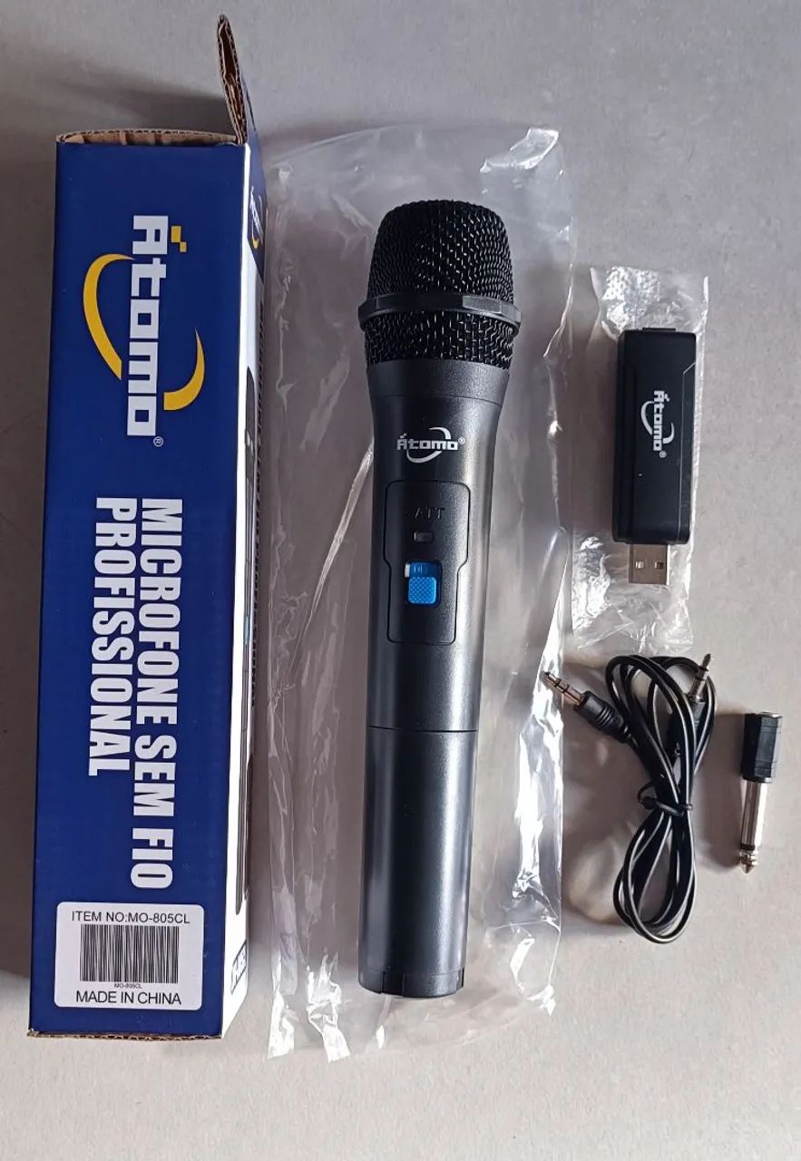Microfone Sem Fio Profissional Átomo MO-805CL