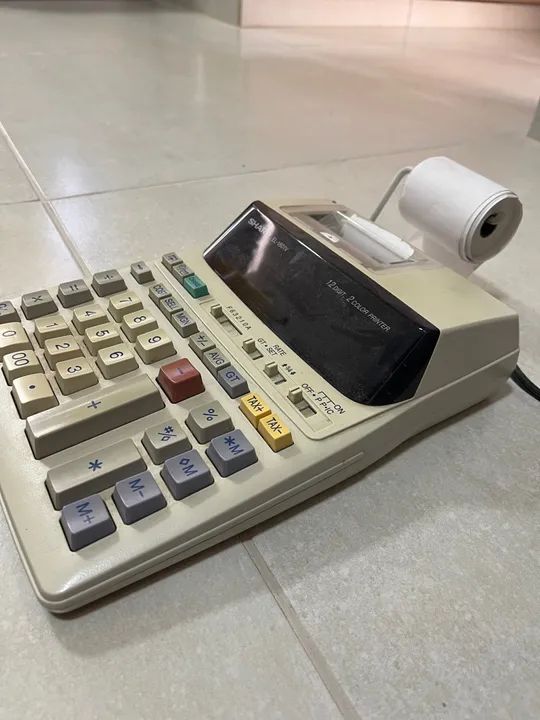 Calculadora Impressora Sharp 12 dígitos Vintage - Foto 2