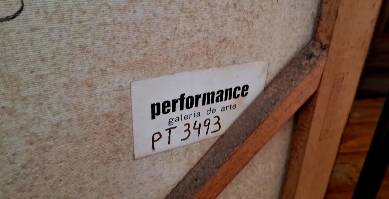 QUADRO PINTURA ÓLEO, PIGMENTO E COLAGEM. MOLDURA COBRE. " 1 É  SEMPRE + QUE 2 " W.LARA - Foto 5