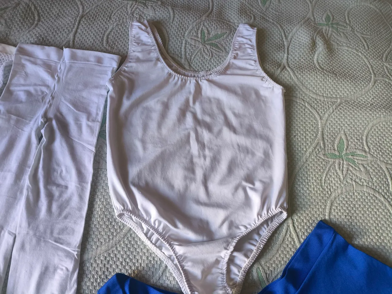 Conjunto de Ballet: Body e Calças Brancas,para balé