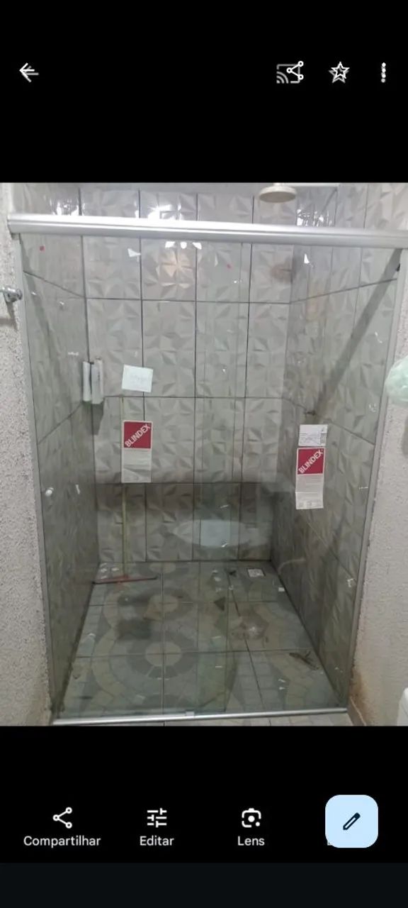 Box de Vidro Temperado com Ferragem Preta - Foto 2