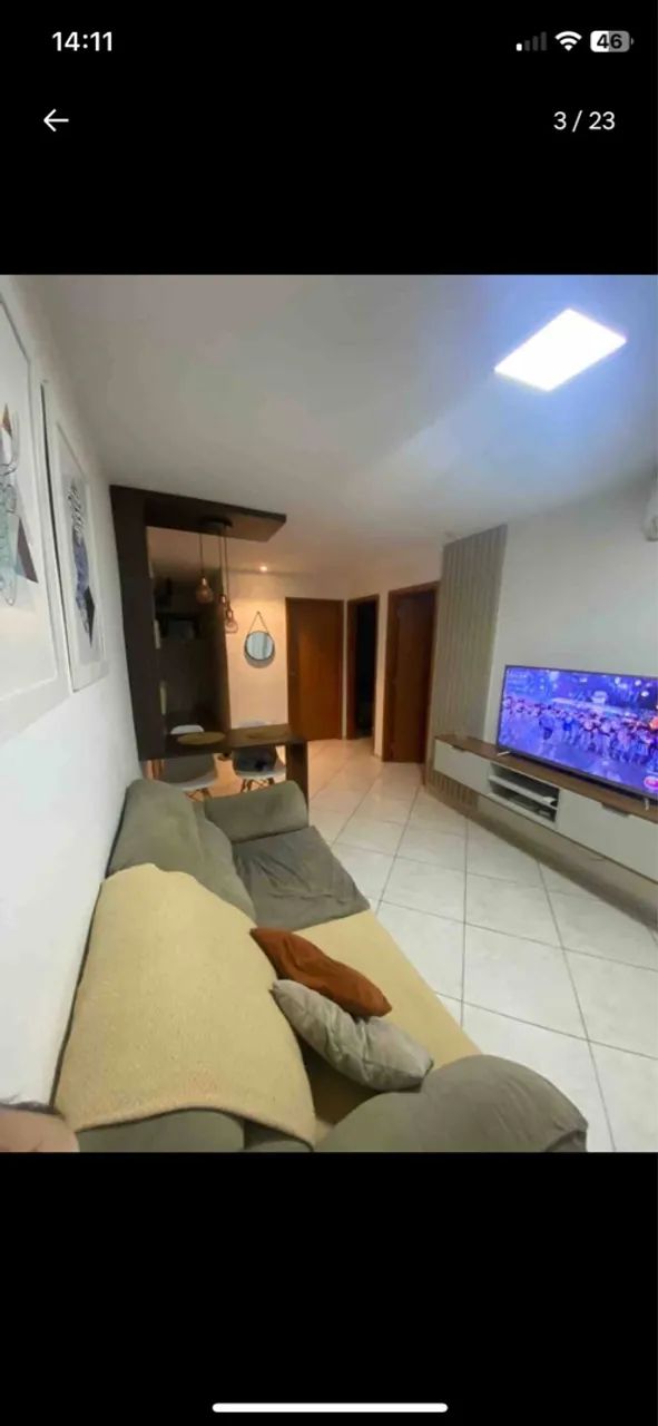 Apartamento mobiliado em condomínio. Valle dos Coqueiros 