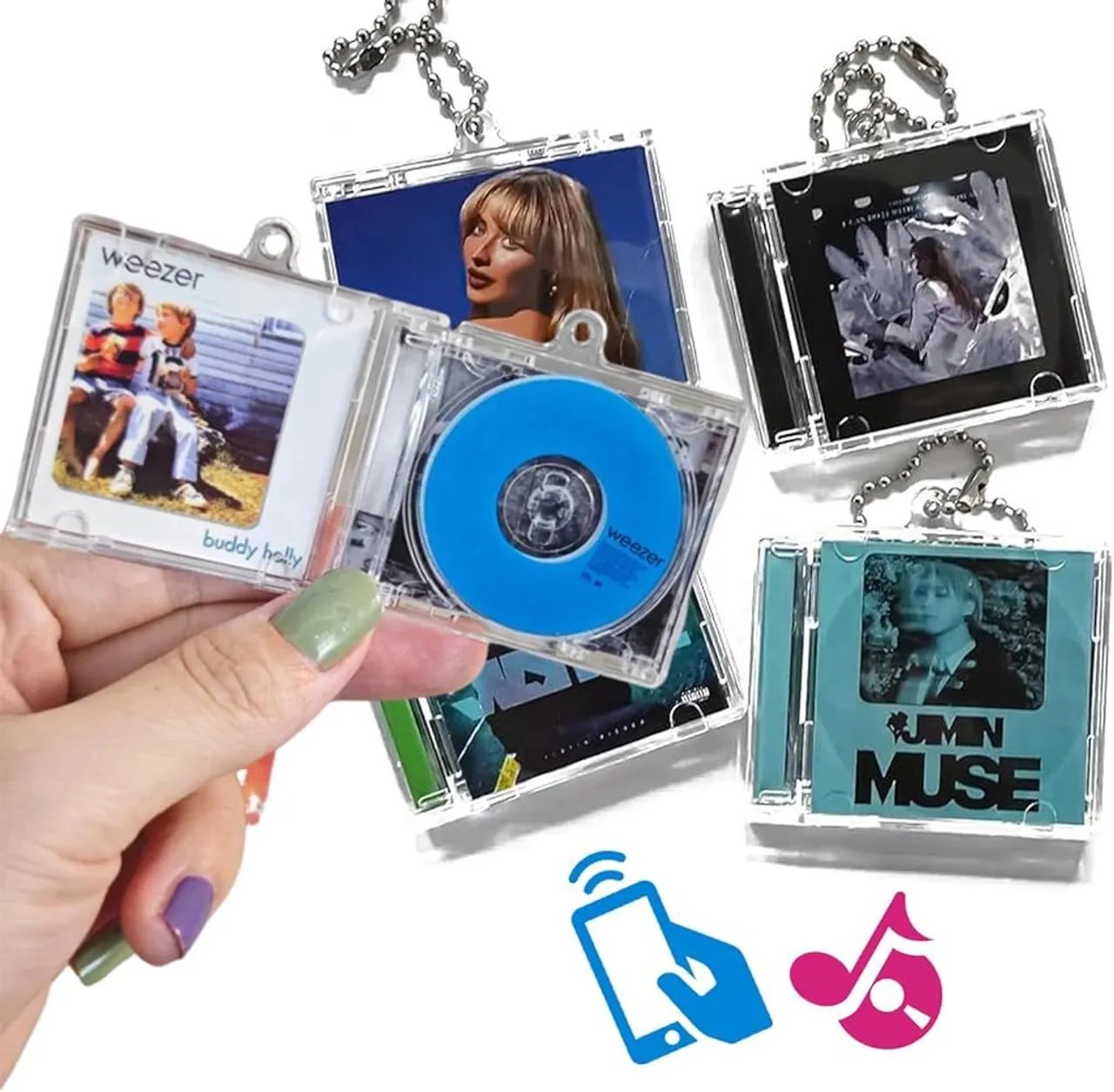 Chaveiros CD Album NFC Personalizados 