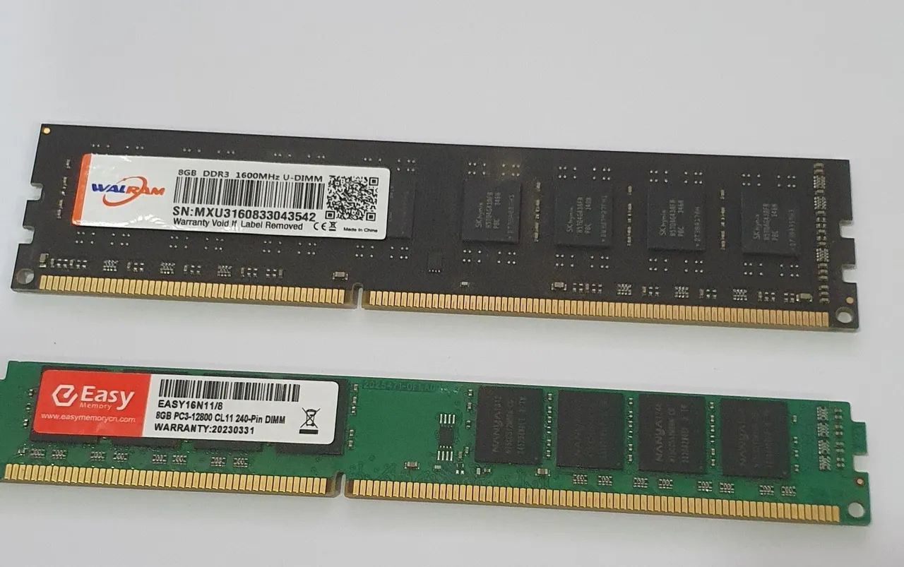2 memórias DDR3 8GB para Desktop 
