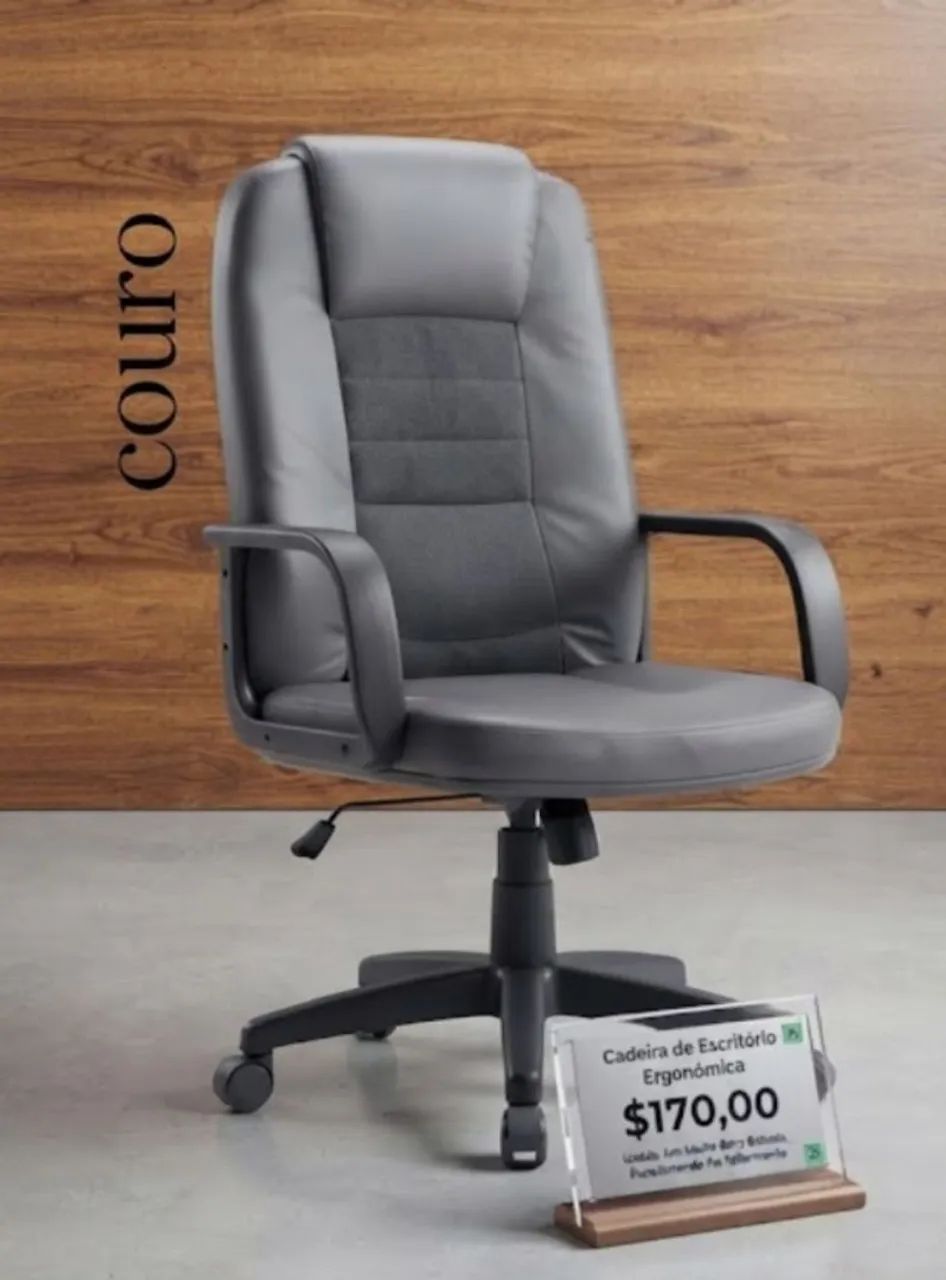 Cadeira de escritório em couro 