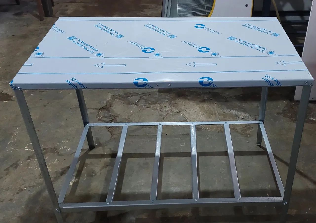bancada inox 120x60cm nova 