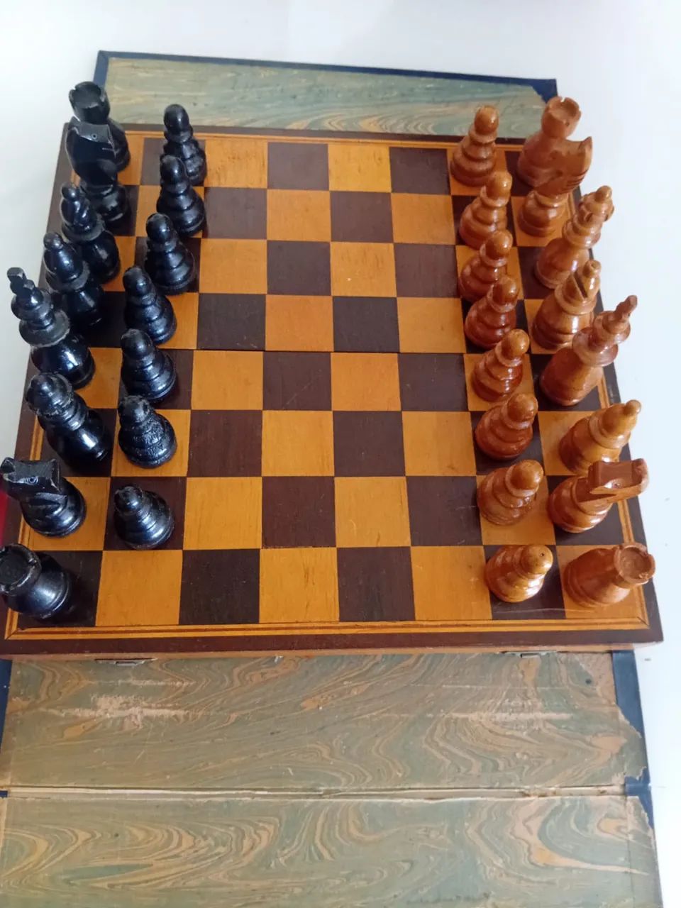 Conjunto De Xadrez Em Madeira