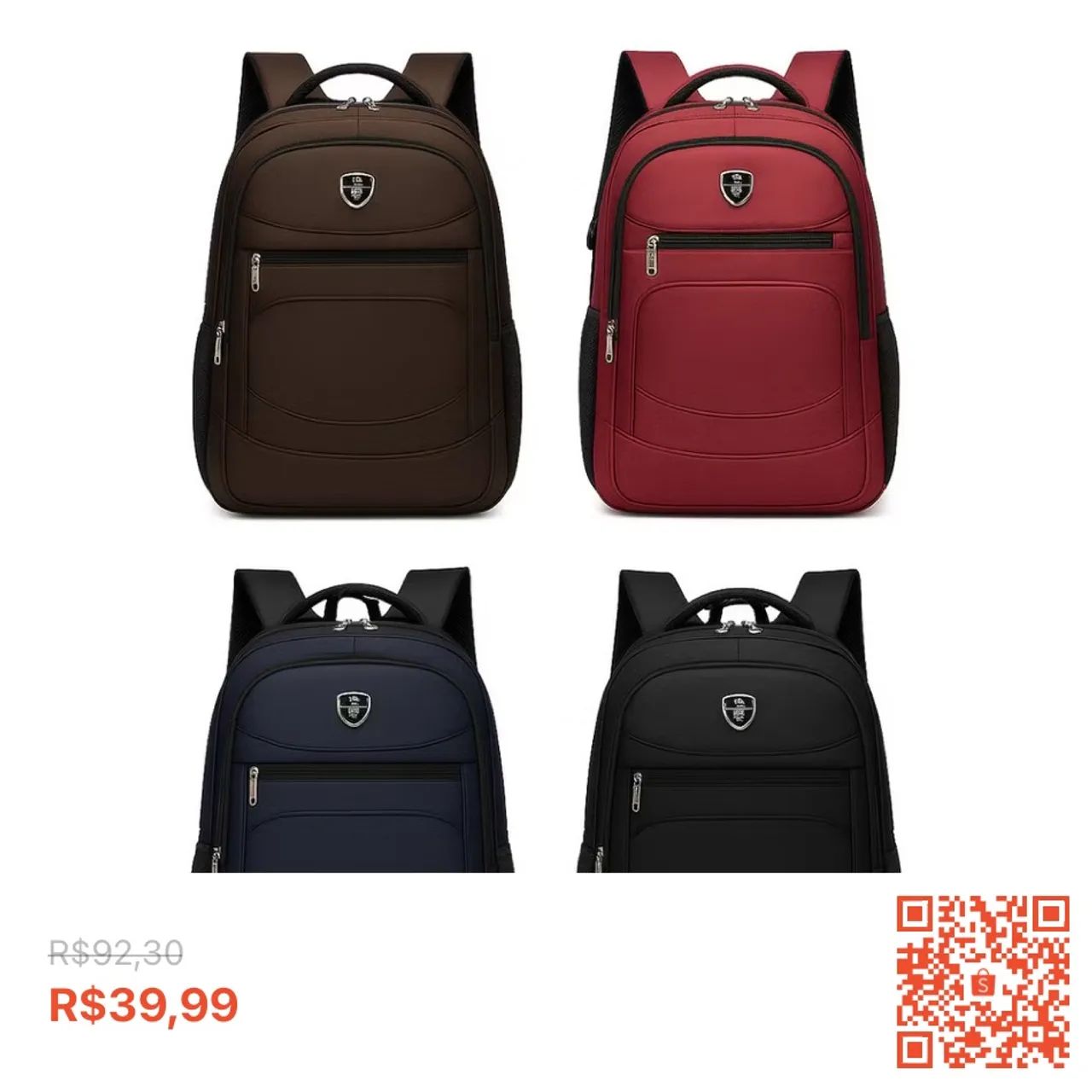 Mochila Masculina Impermeável Faculdade Alça Forte Reforçada - Foto 4