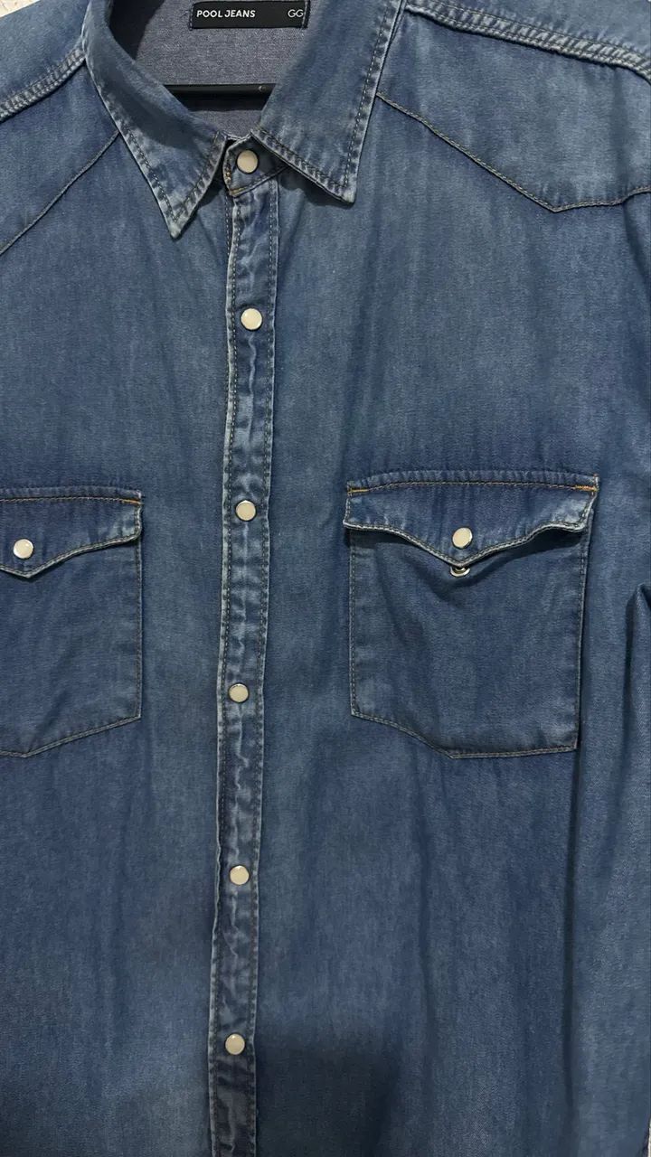 Camisa jeans seminova  - Foto 4