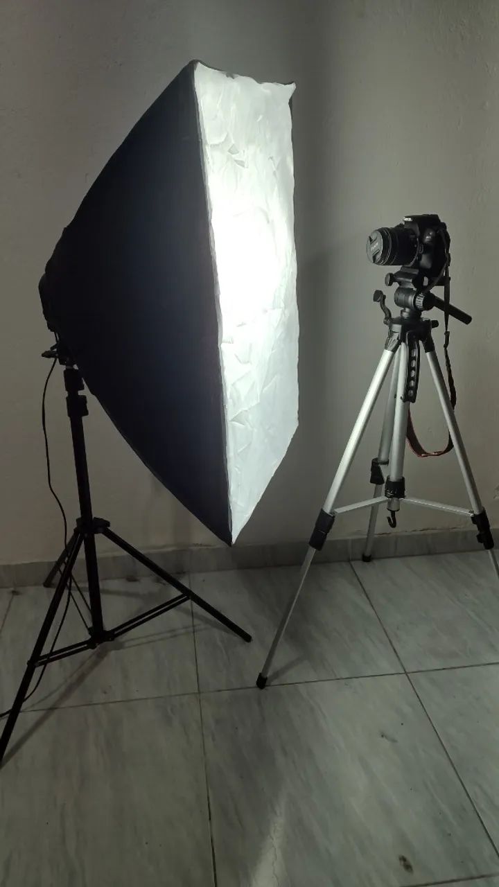 Câmera Canon SL2 Completa + Softbox - Foto 2