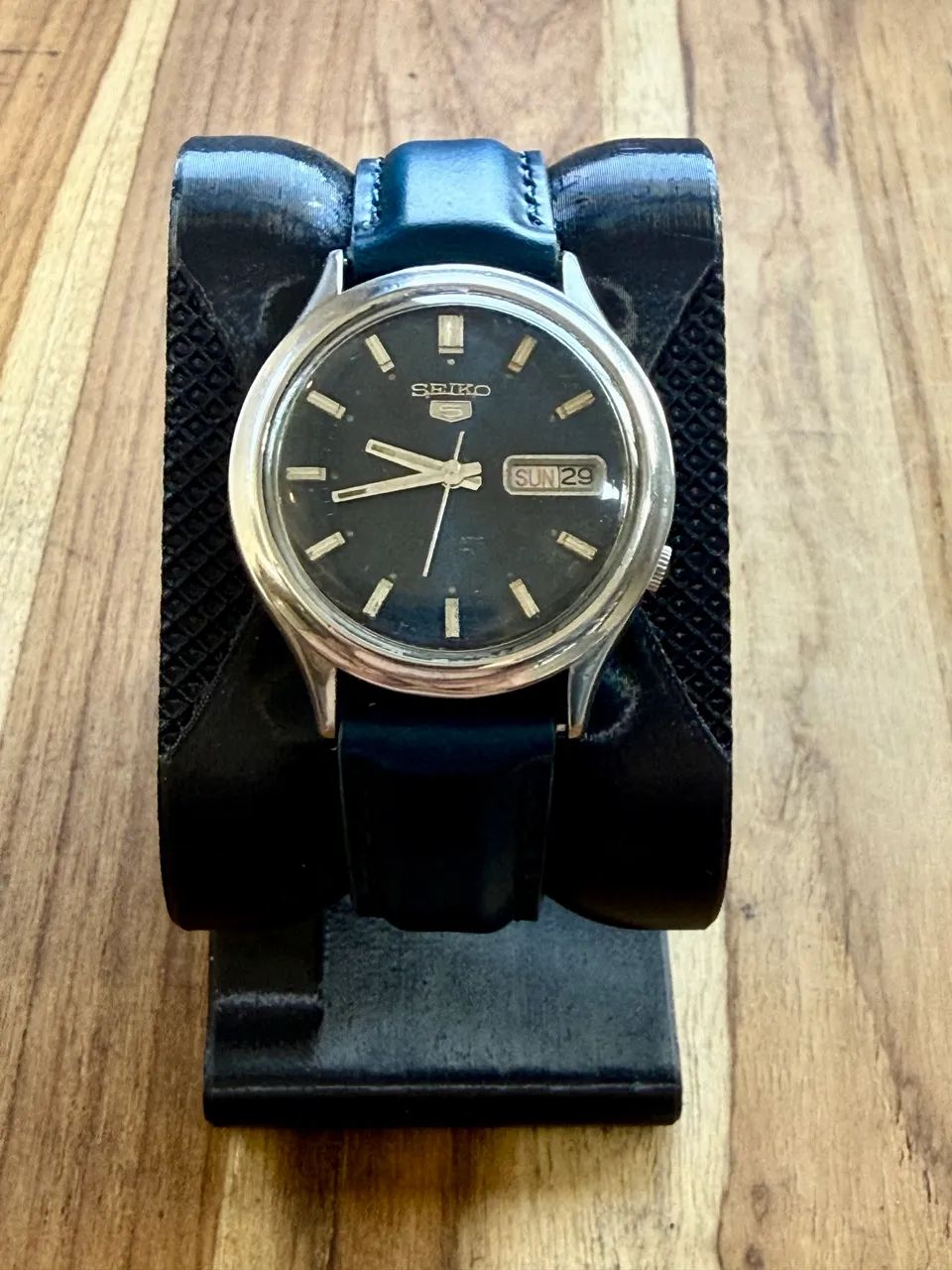 Relógio Seiko 5 Redondo Blue Dial * - 1975