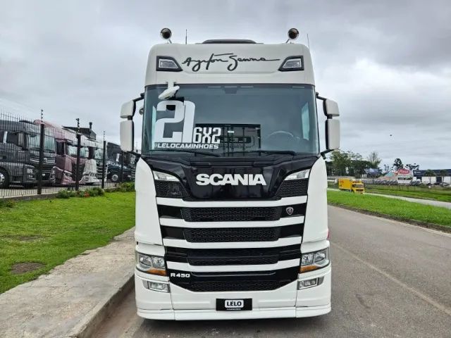 Scania R450 6x2 Ano 21 Euro 5 Automático Top + Sider Noma 30 plt 15.20 x 2.80 Sem pneus - Foto 2