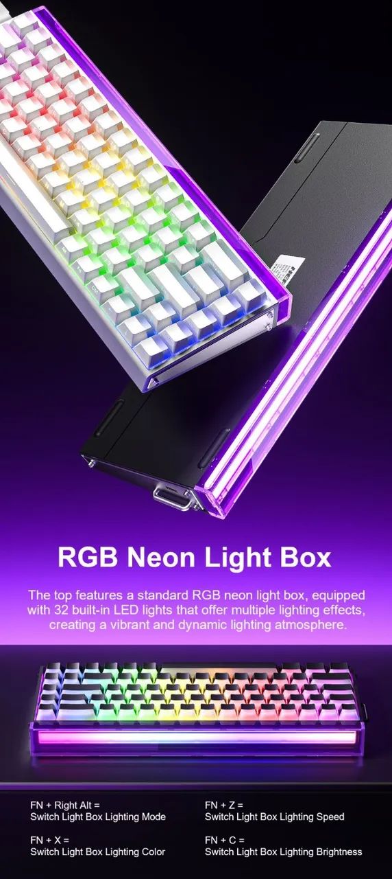 [Novo] Teclado Magnético AULA Hero 68HE Branco, 8K, Rapid Trigger, RGB, Hot Swap, PC, OEM  - Foto 6