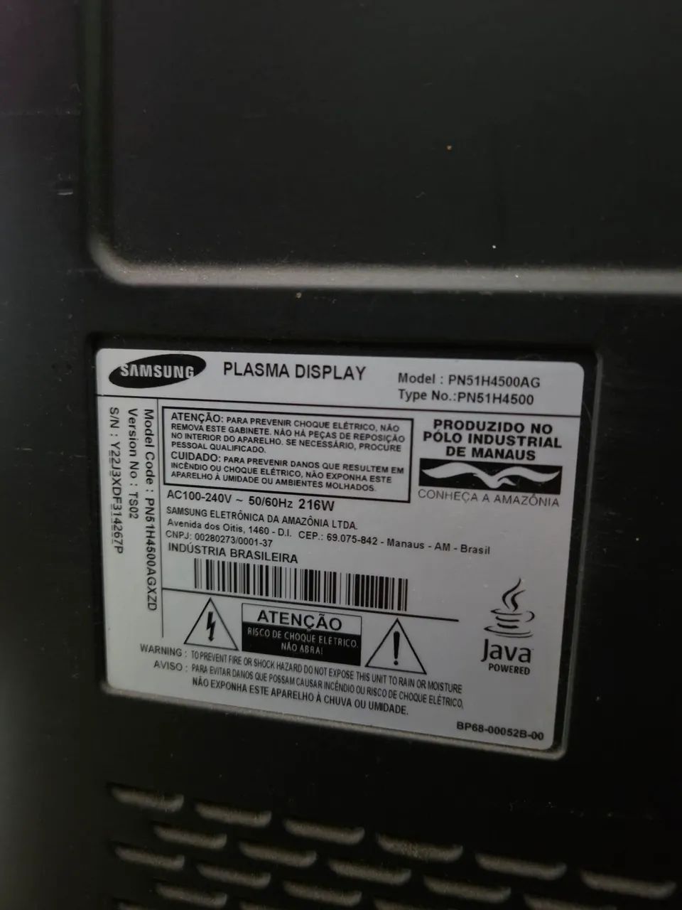 TV Samsung 52 polegadas com defeito ? para conserto ou peças - Foto 4