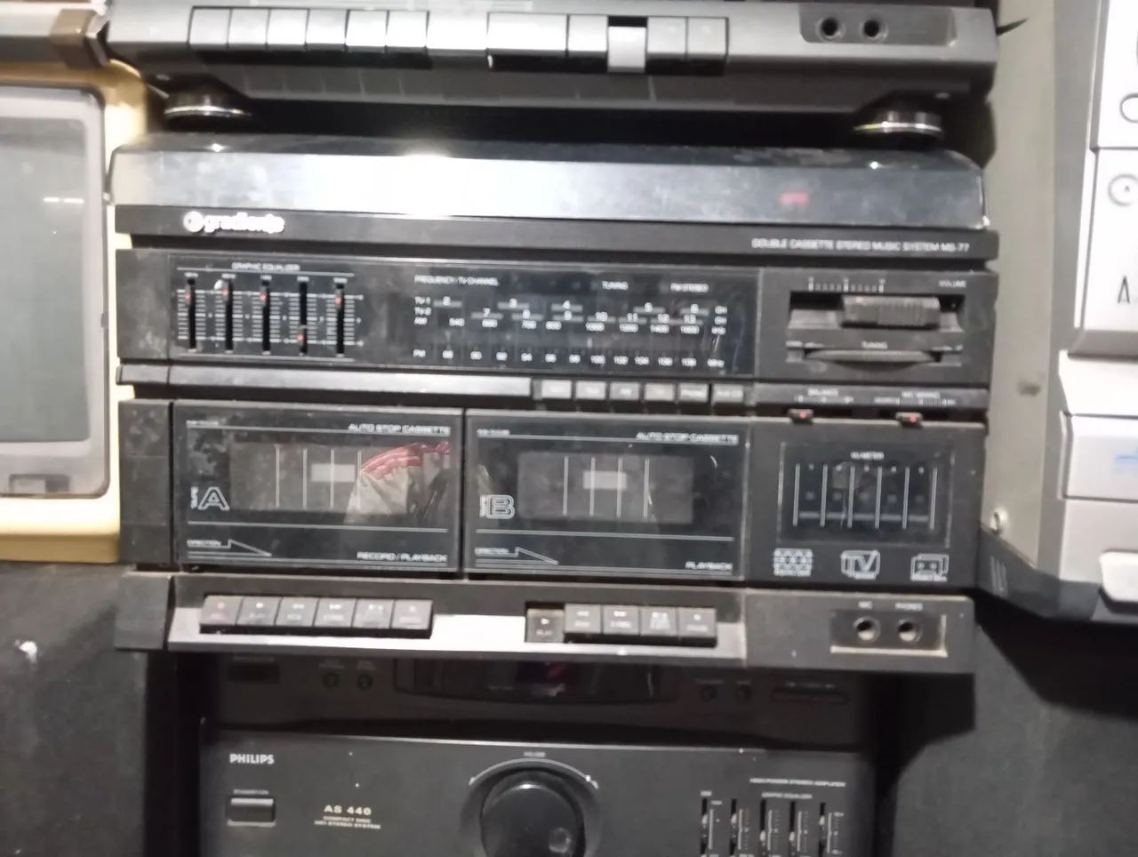 Som gradiente retro toca fitas 