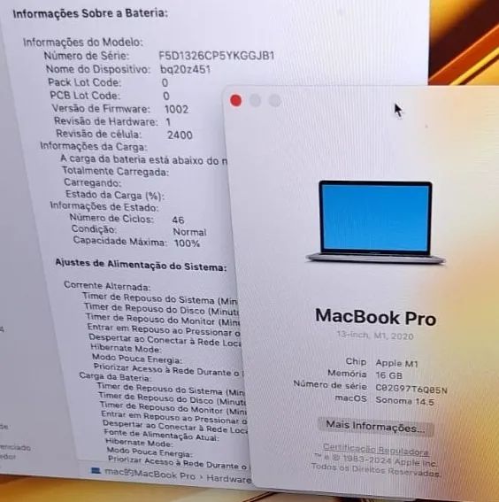 Apple Macbook Pro M1 16Gb RAM 256Gb SSD 13 Polegadas Cinza Espacial - Foto 4