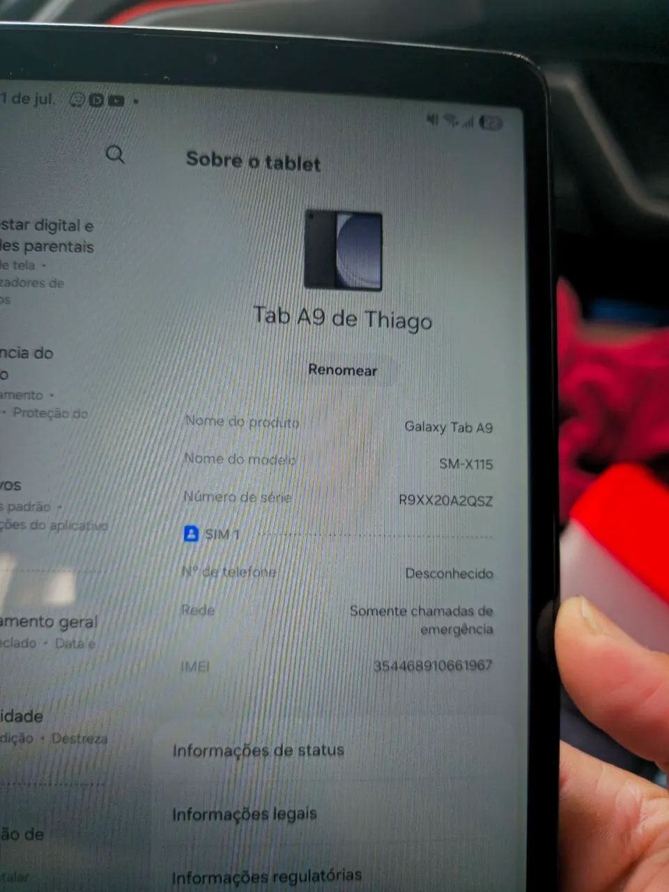 Tablet A9 samsung 4G rede móvel  - Foto 2