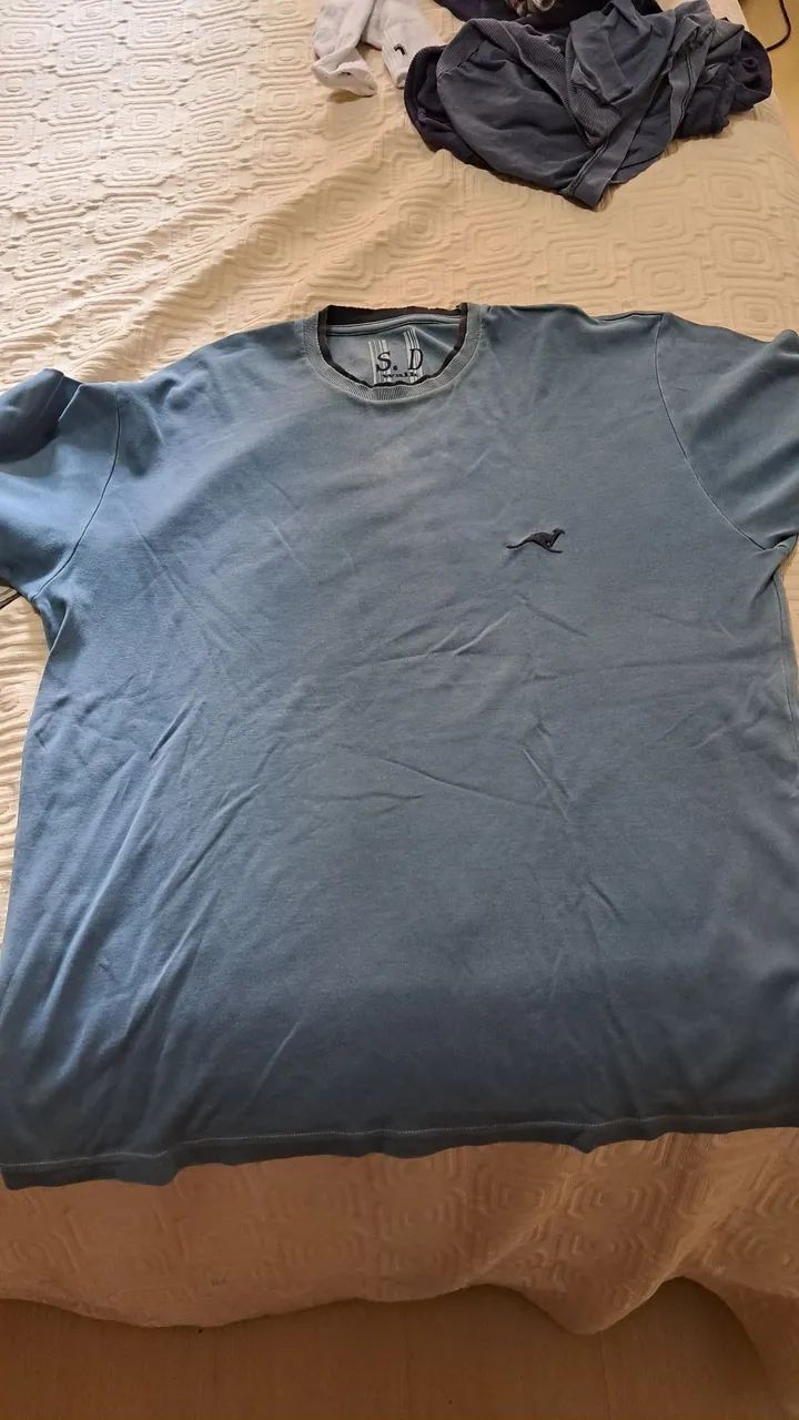 2 Camisetas Side Walk tam. G malha grossa pix dinheiro  - Foto 5