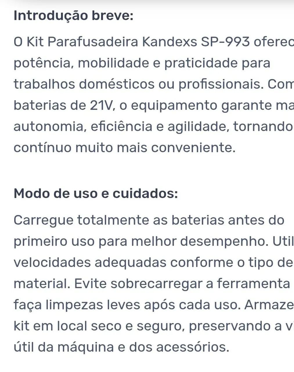 PARAFUSADEIRA KANDEXS  SP-993 - Foto 6