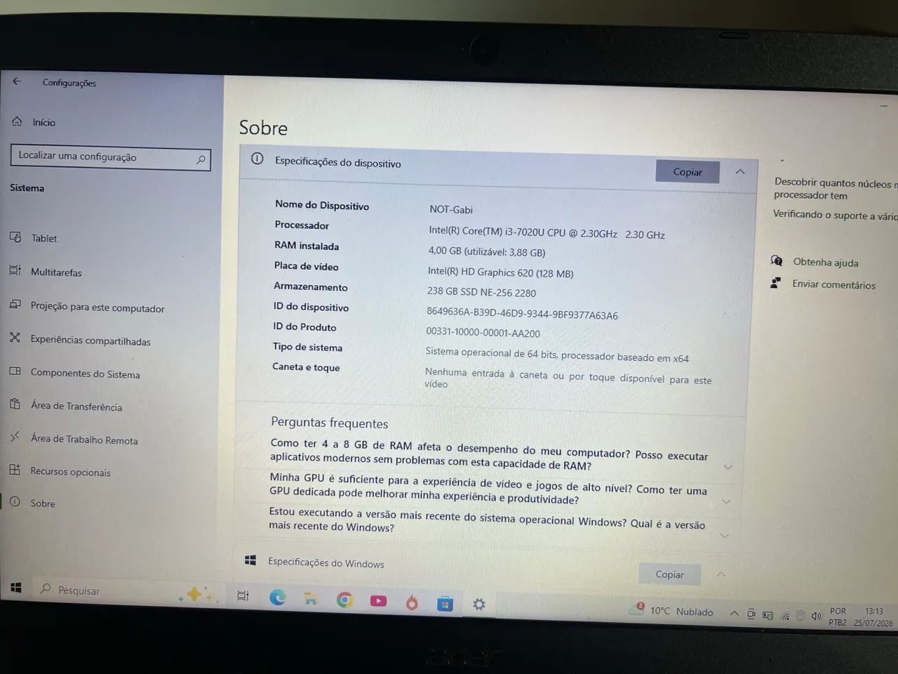 Notebook Acer Aspire 3 - Foto 3