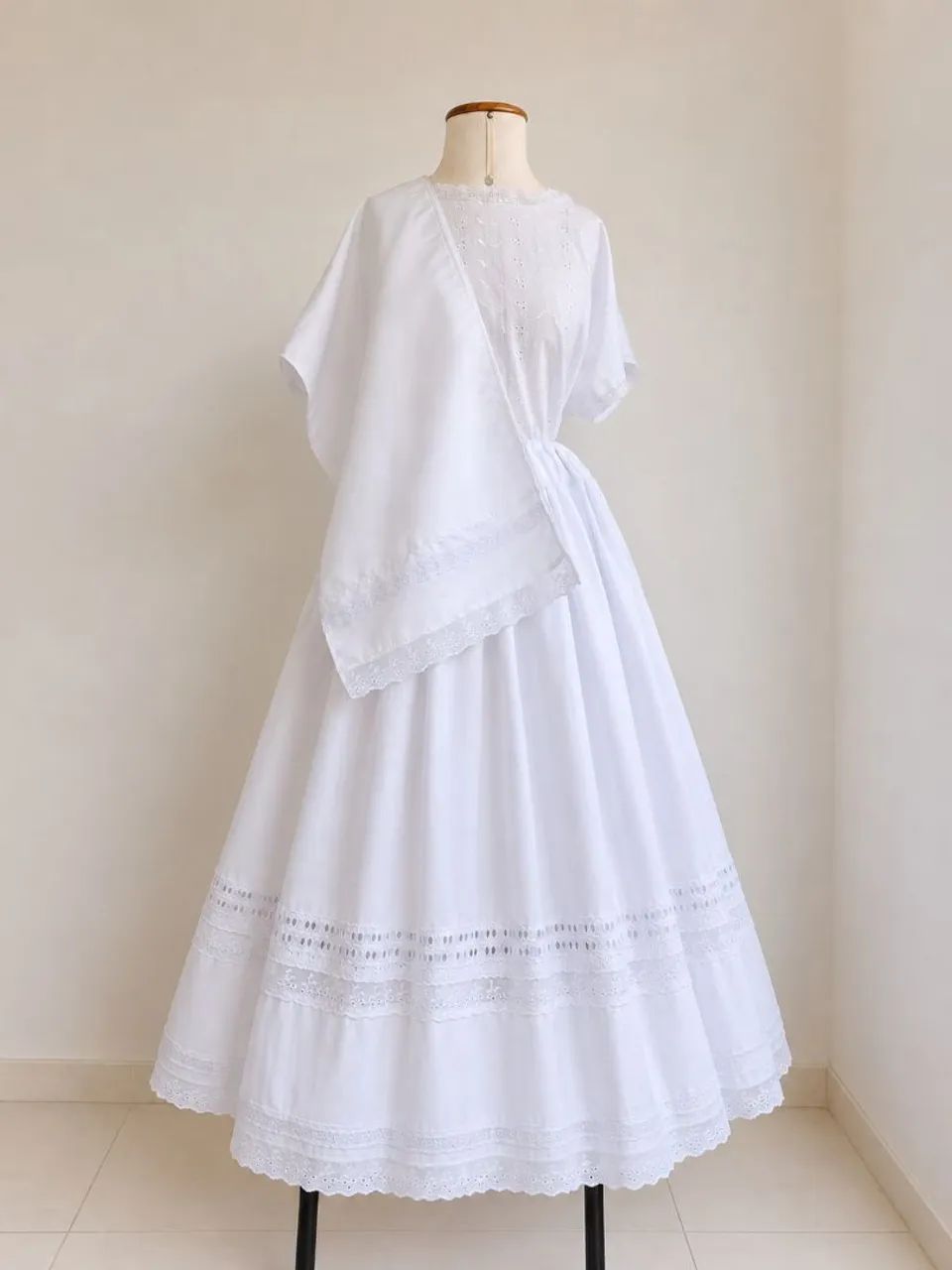 Conjunto de saia e torço candomblé jurema sagrada umbanda 