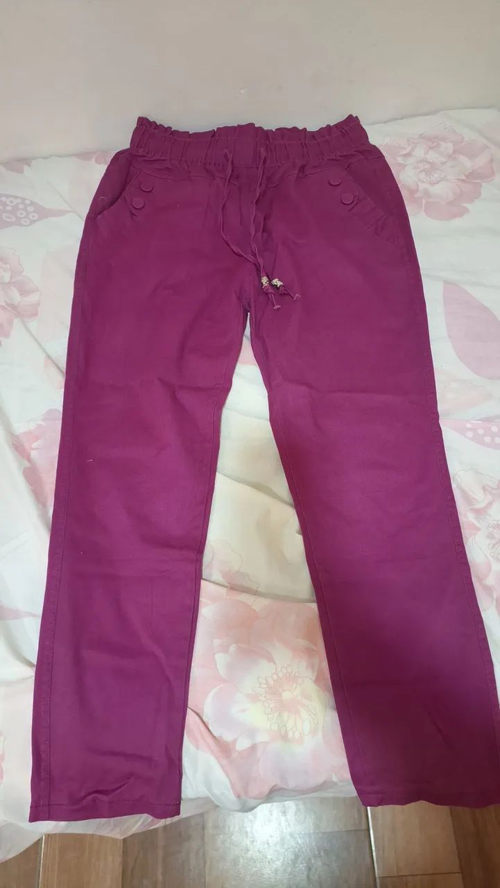 calça cor pitaya 36, nova