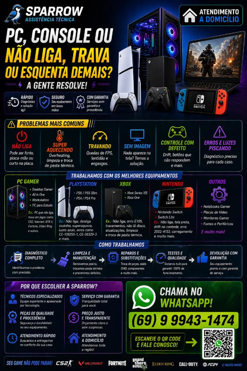 Manutenção de consoles, PC e notebooks  - Foto 4