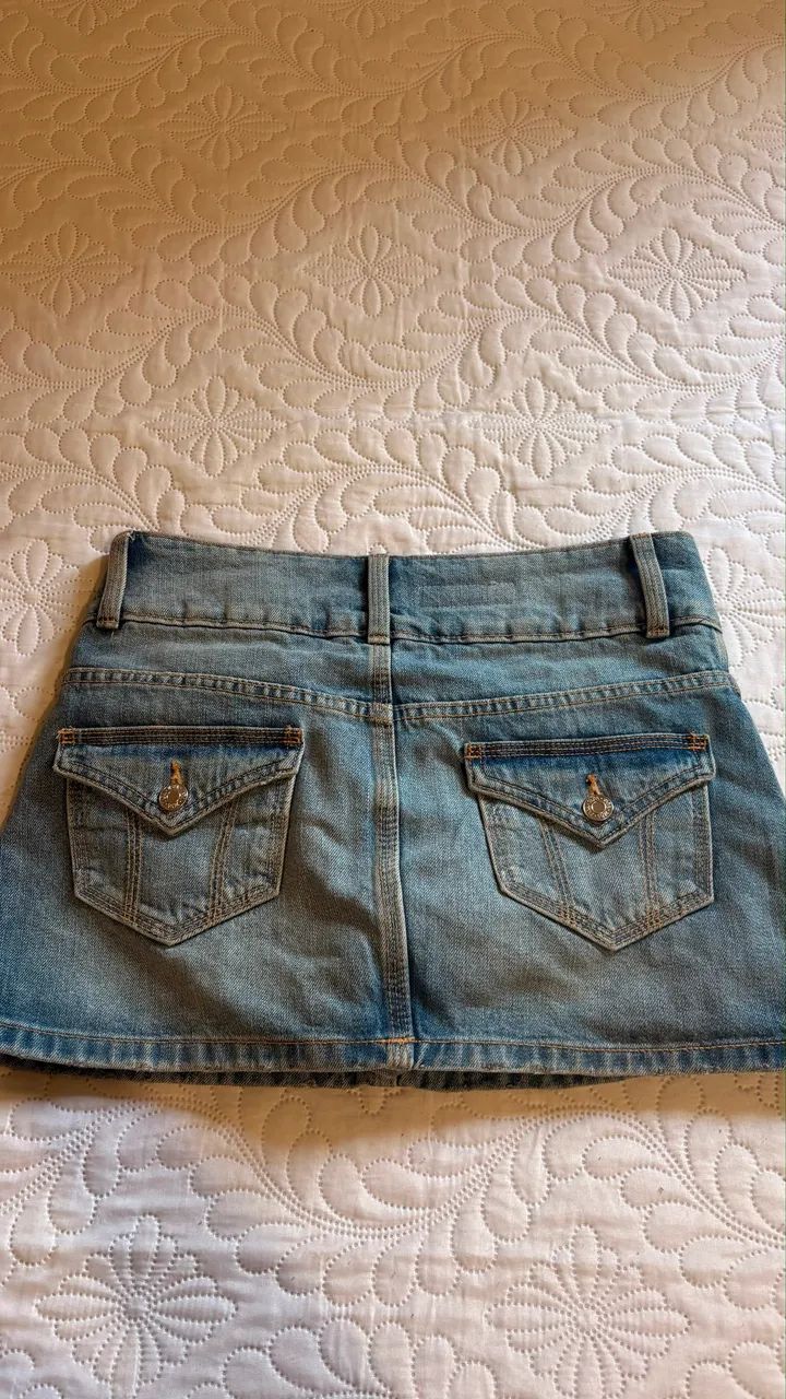 Saia-Short Jeans Zara - Foto 2