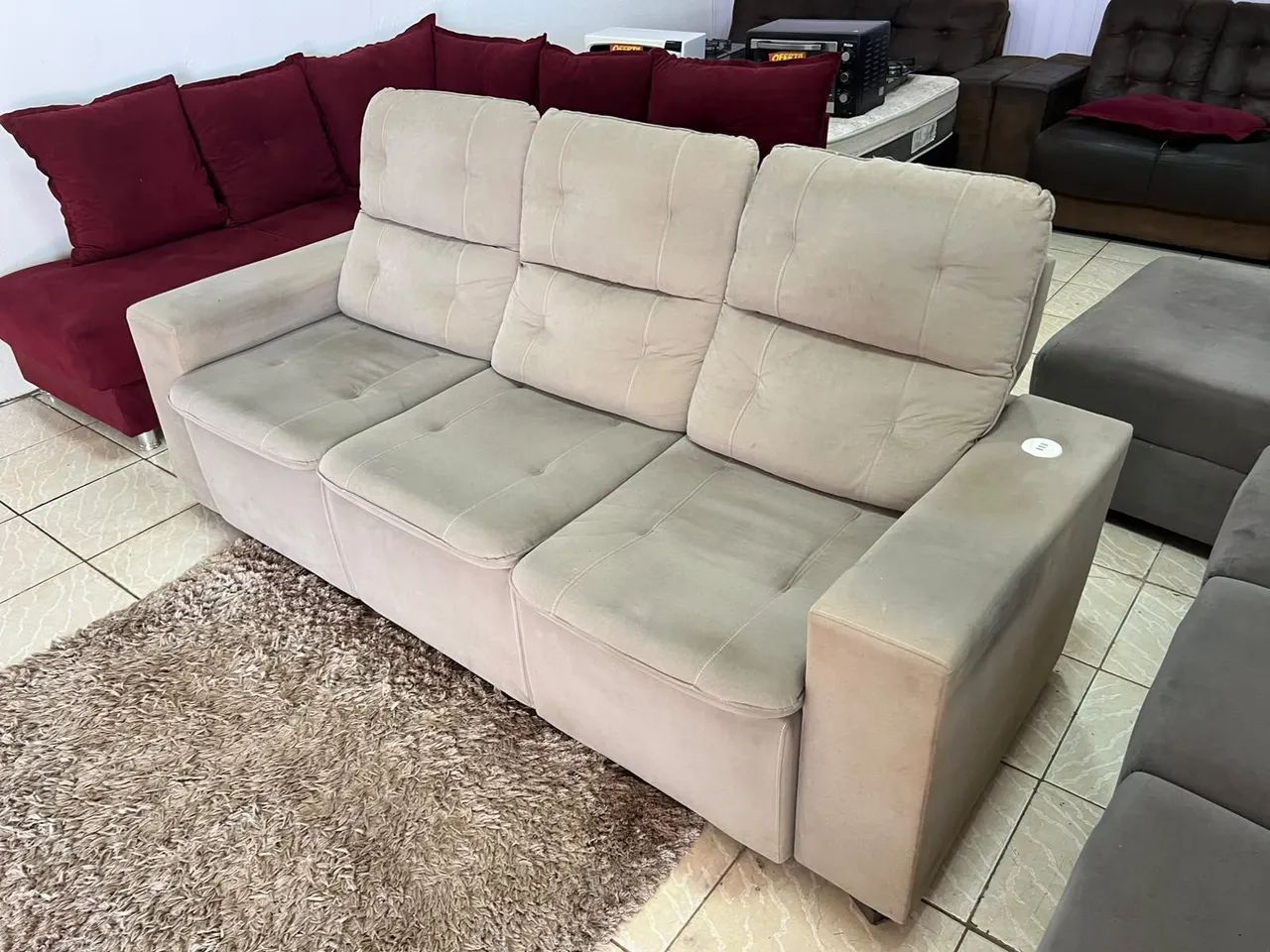 Sofá retrátil e reclinável molas ensacadas com 3 entradas USB ((ENTREGO GRATIS)) - Foto 3