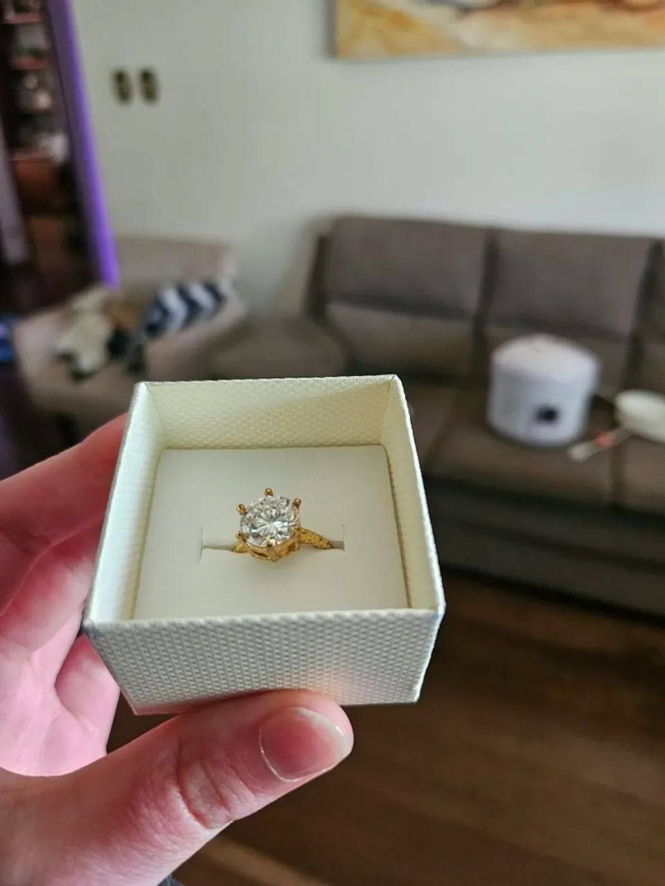 Anel com Pedra estilo diamante
