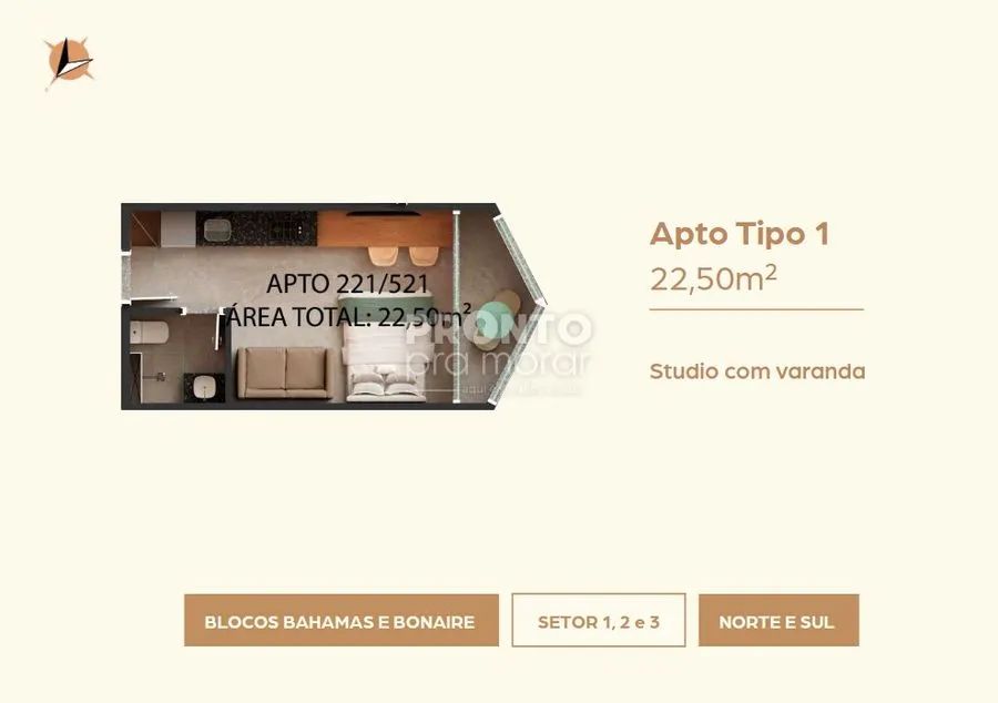 Flat com 1 quarto em Barra Grande - Foto 2
