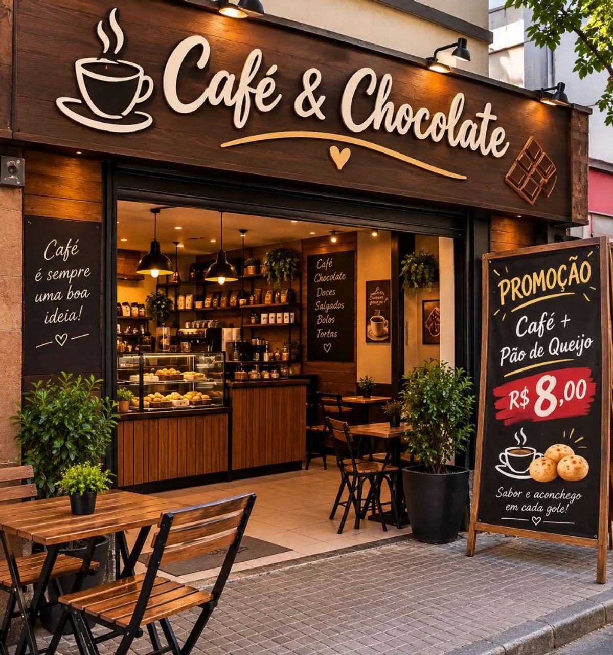 Cafeteria e doceria artesanal 