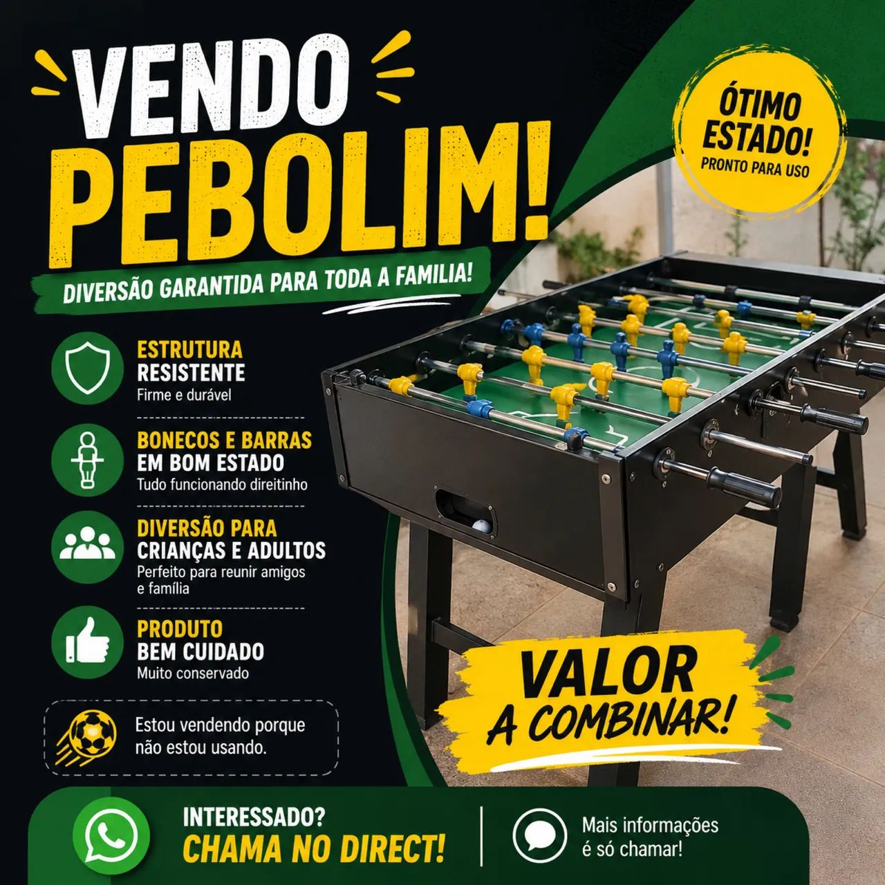 Vende - se Pebolim
