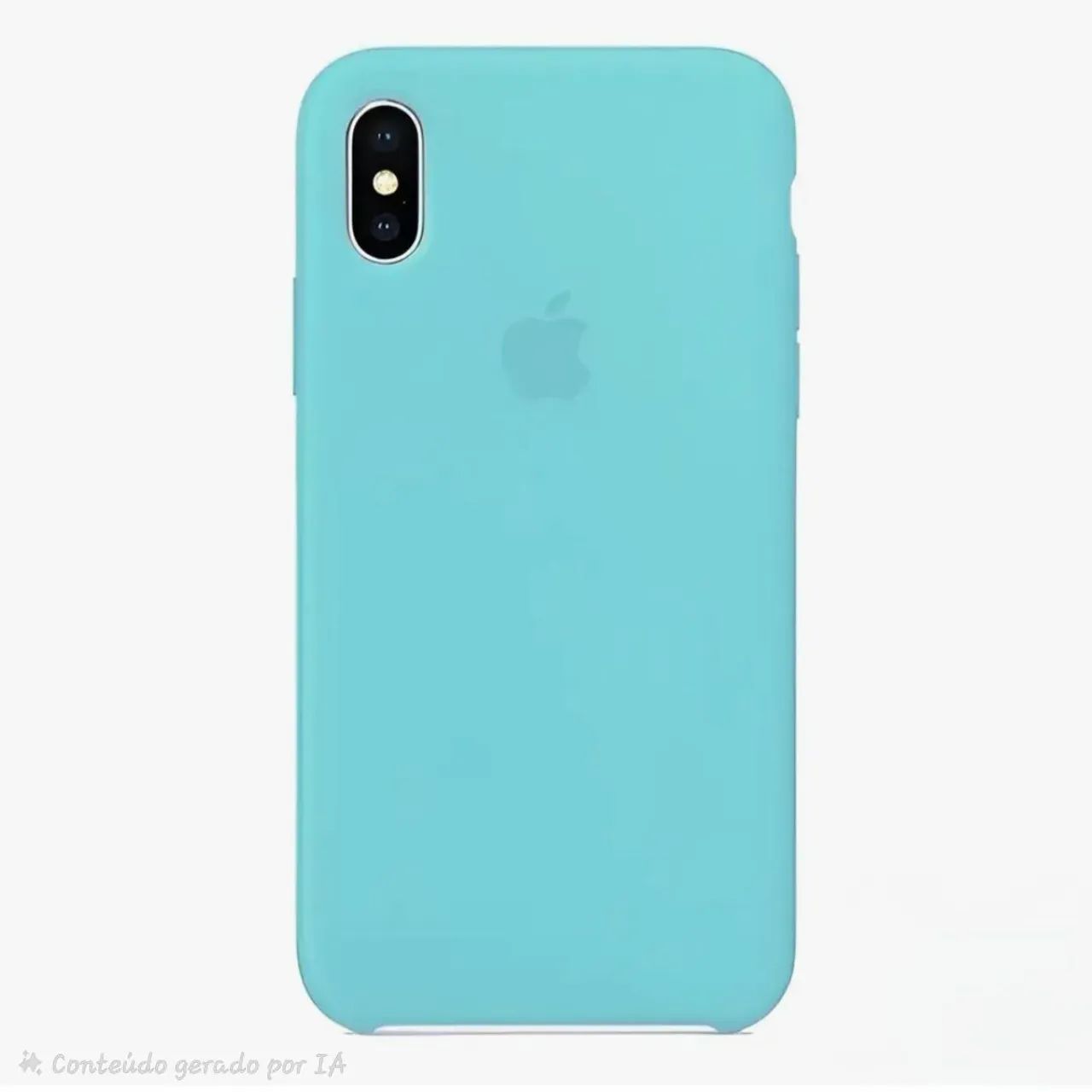 Capinha iphone X na cor ciano 