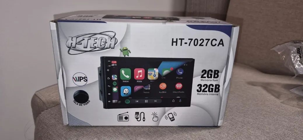 Multimidia Android H-tech 2/32gb tela de vidro IPS com Carplay e Android auto sem fio - Foto 2