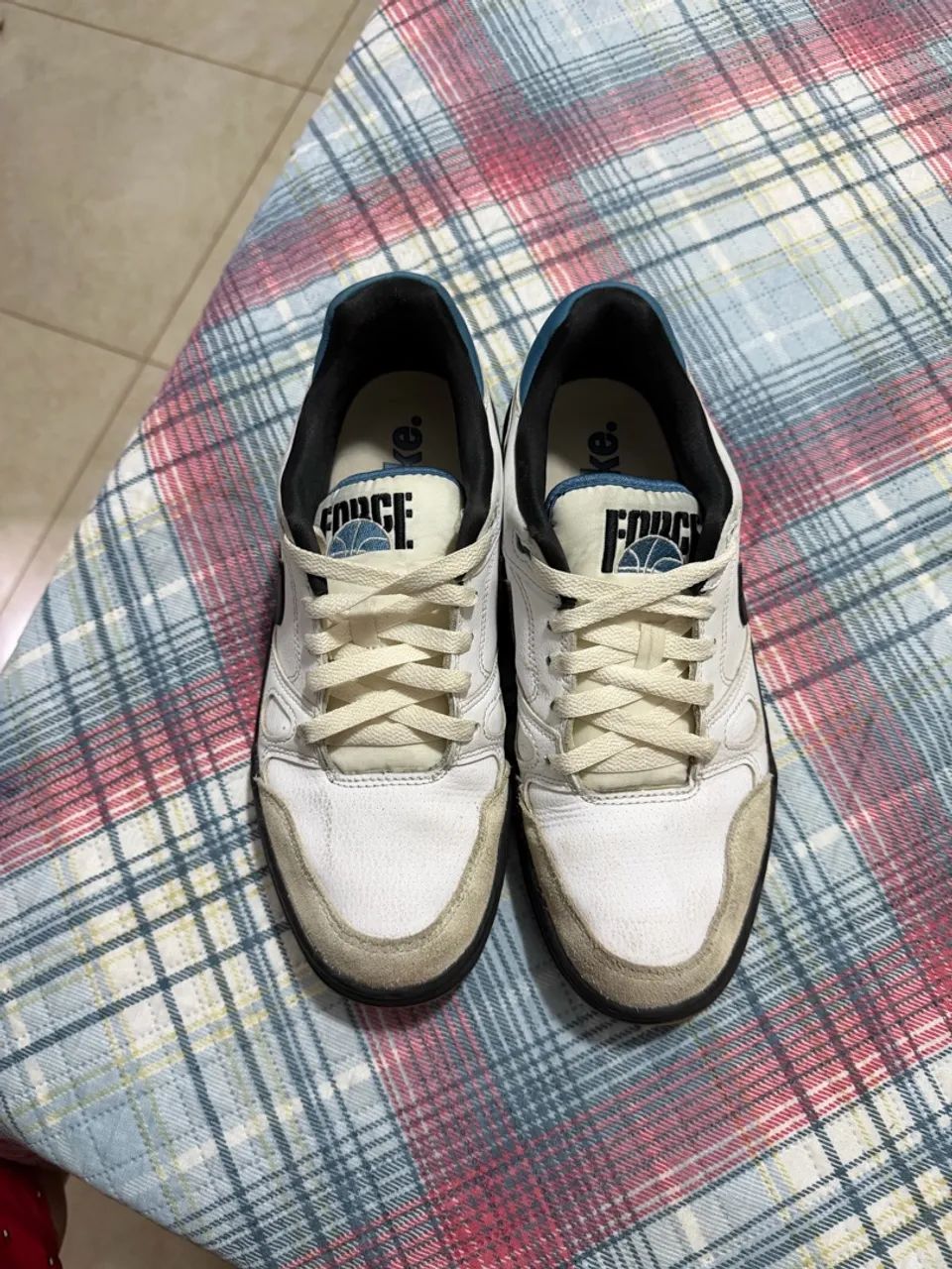 Nike Full Force Low White Black Blue - Foto 2