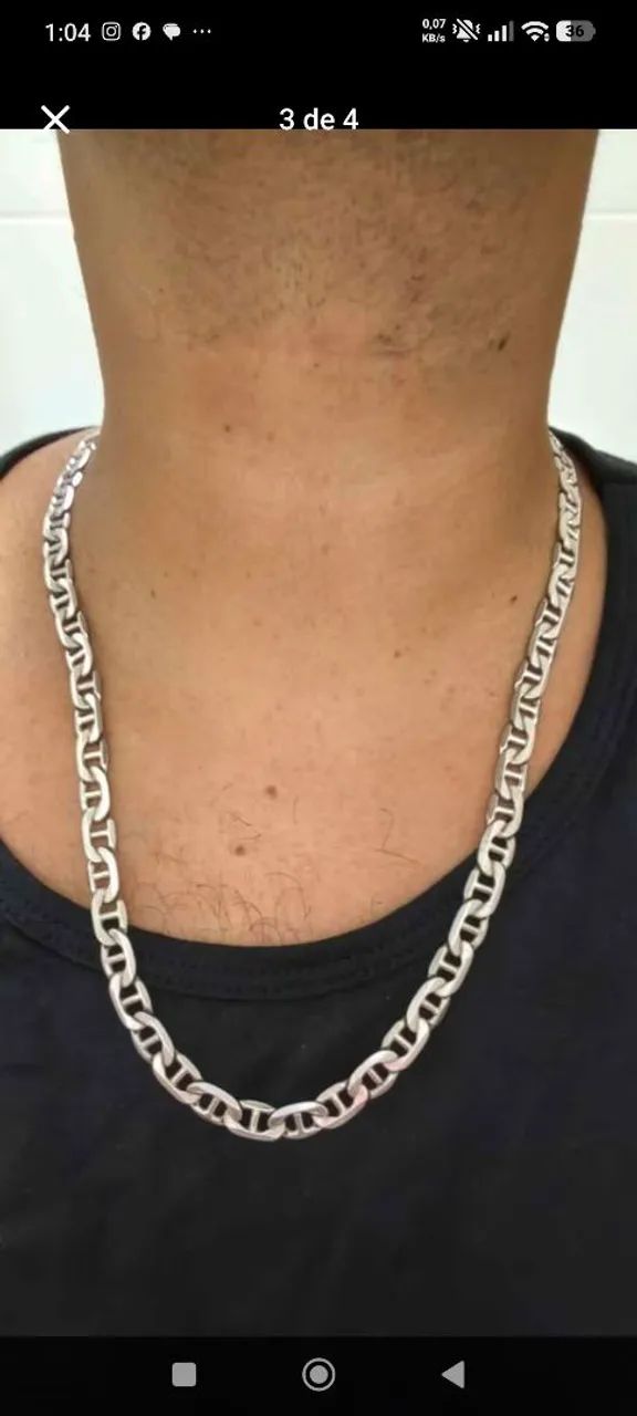 Corrente prata 925 piastrini  - Foto 2