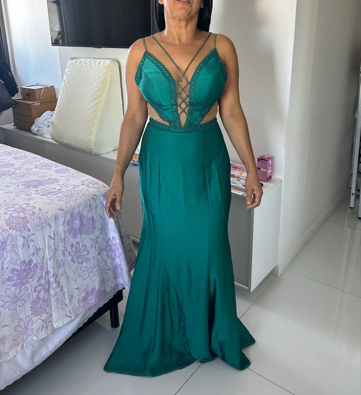 Vestido verde festa - Foto 4
