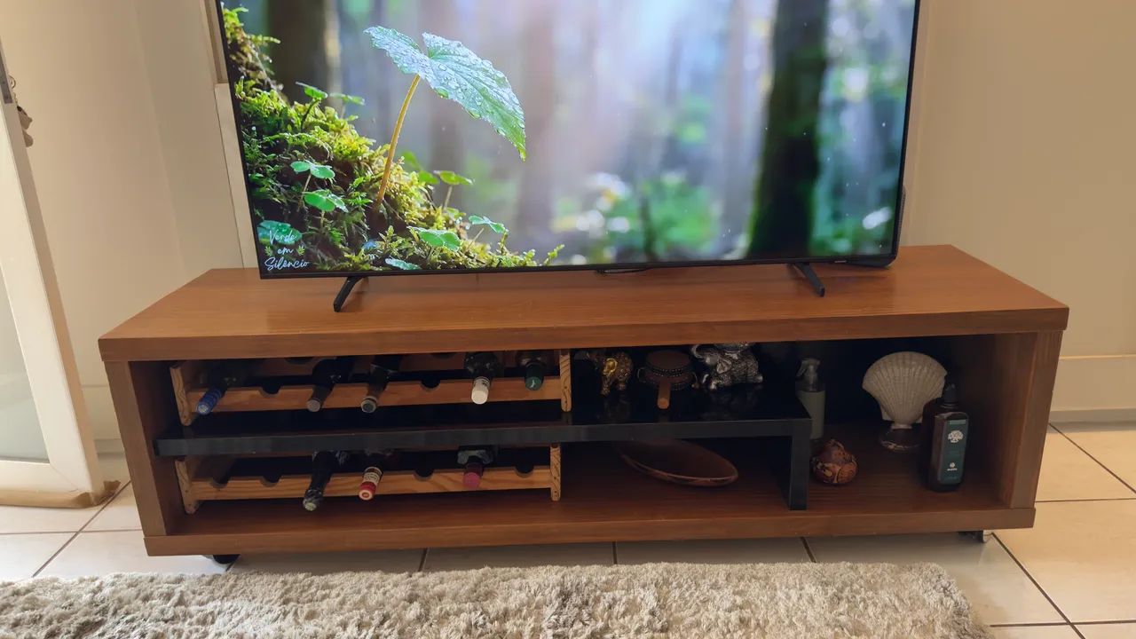Rack + Painel de TV em Madeira Maciça - Foto 3
