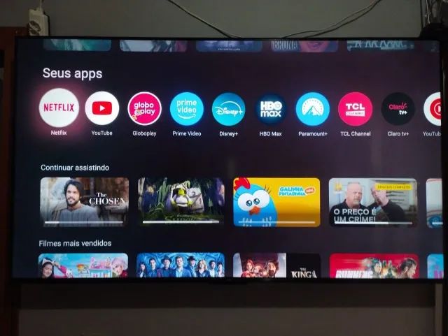 SMART TV 55 POLEGADAS "TCL 4K UHD QLED 55P7K Google TV AIPQ Google Assistente 3 HDMI 1 USB - Foto 2