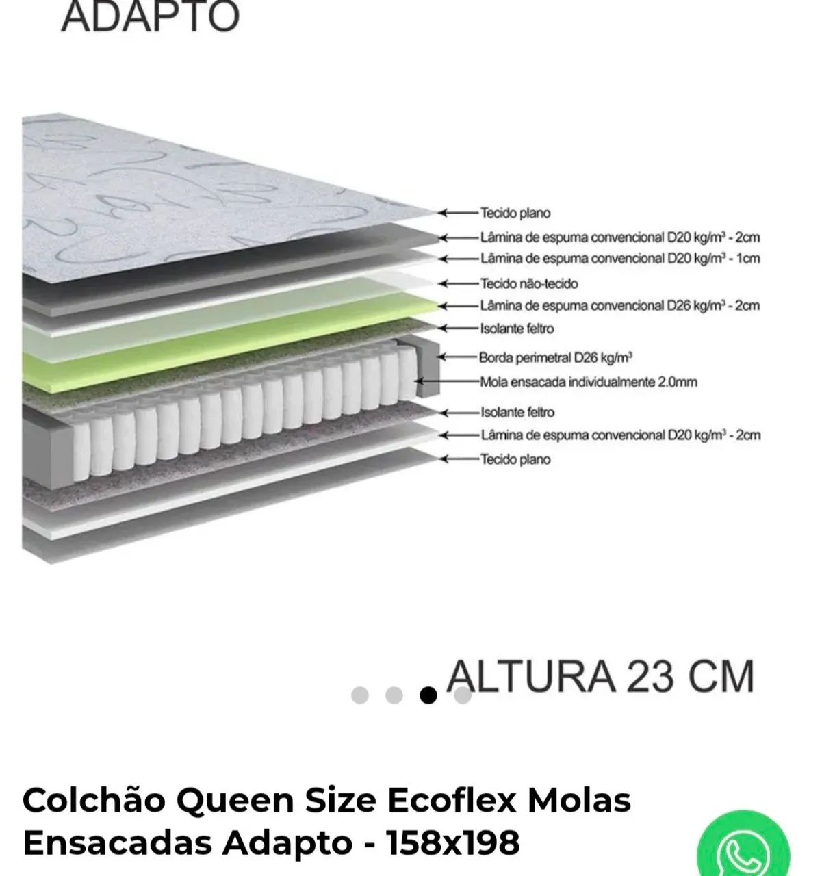 Colchão queen size da Ecoflex - Foto 4