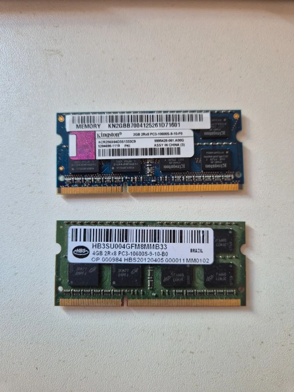 Memorias Ram ddr3 2G e 4G