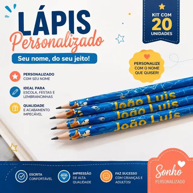 lápis personalizados