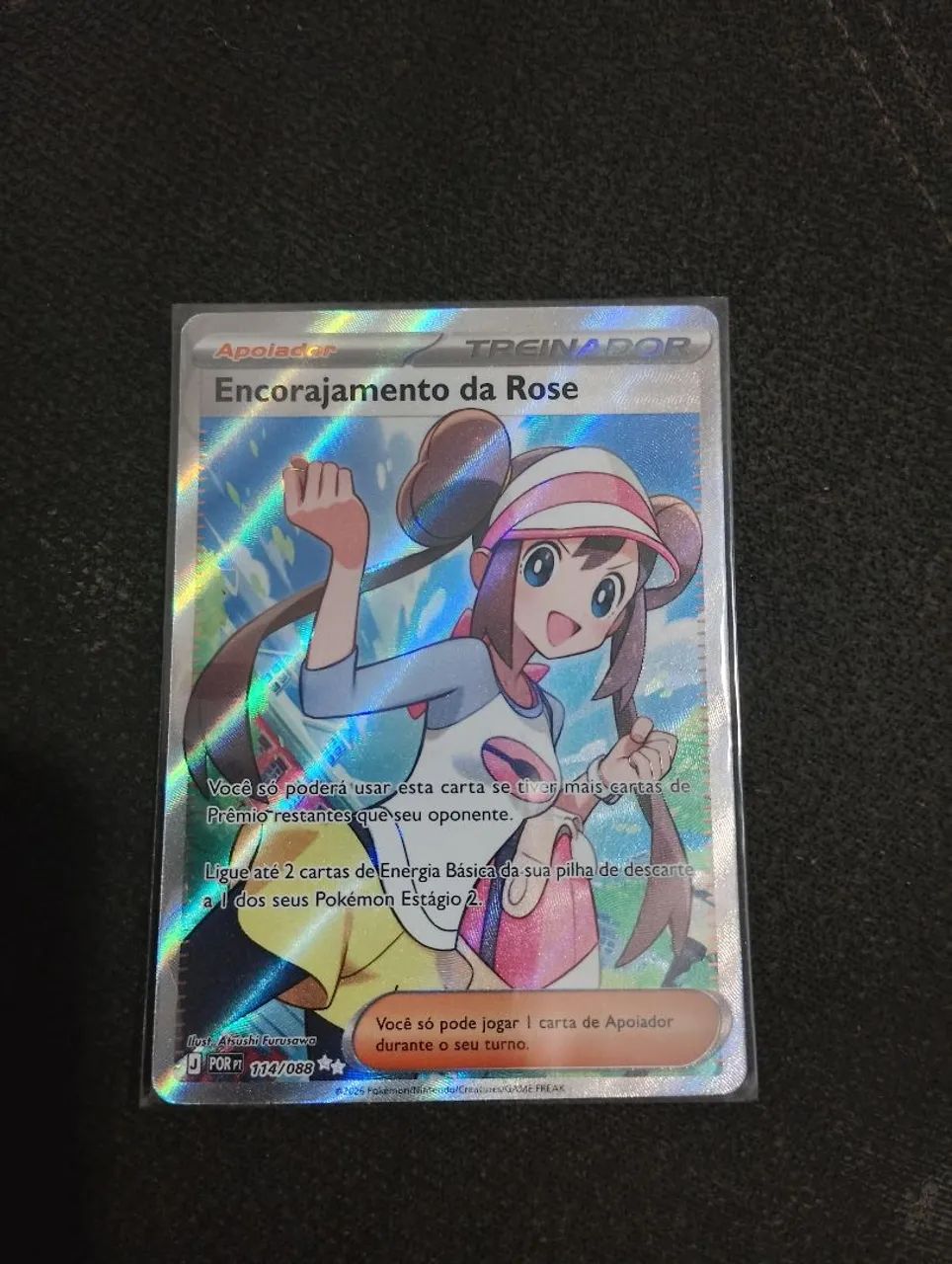 Card pokémon encorajamento da Rose Full art 