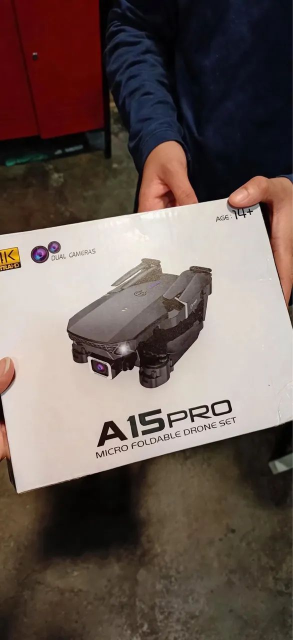Mini Drone A15 Pro WIFI FPV Com Câmera RC Toy 4K Quadcopter Dobrável Em Ângulo HD - Foto 3