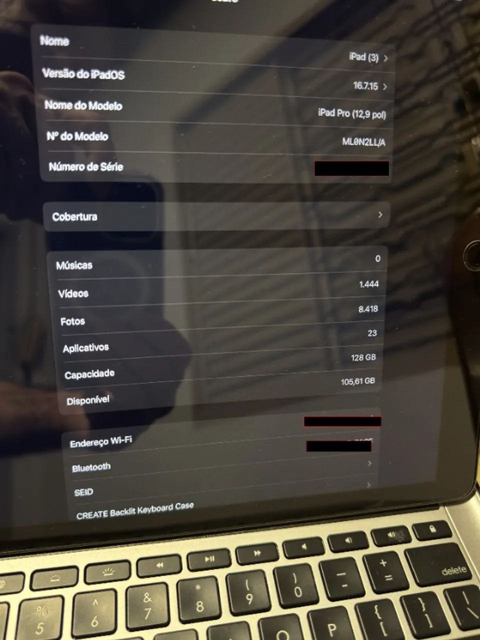 Apple iPad Pro 12.9" Com teclado Logitech - Foto 2