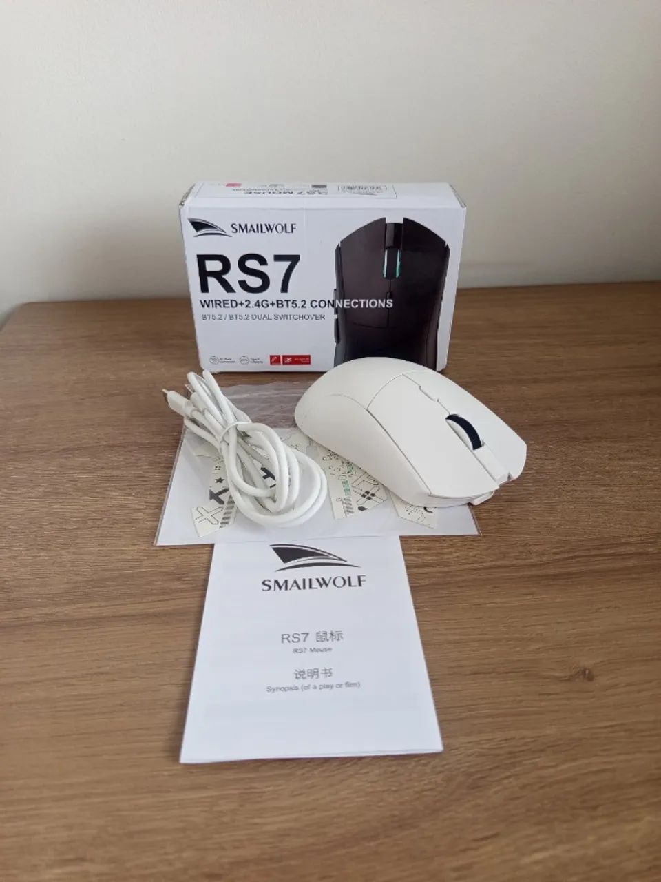 Mouse Gamer Smailwolf RS7 Branco ( Lacrado )