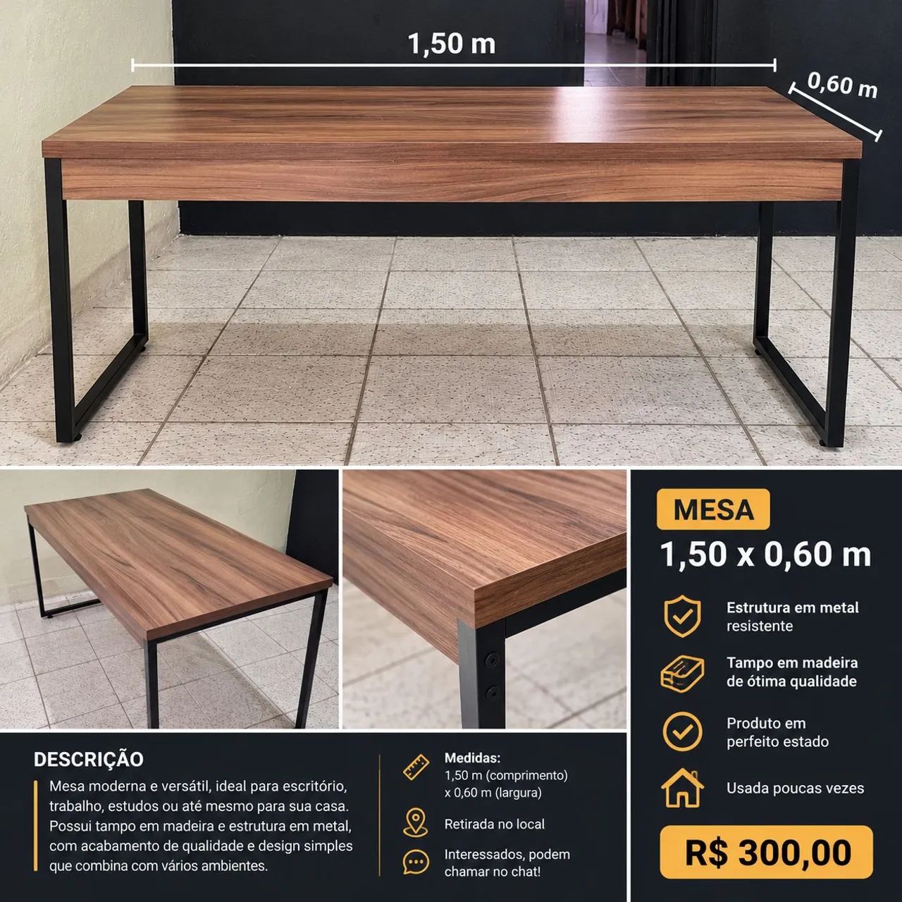  MESA MODERNA 1,50M 
