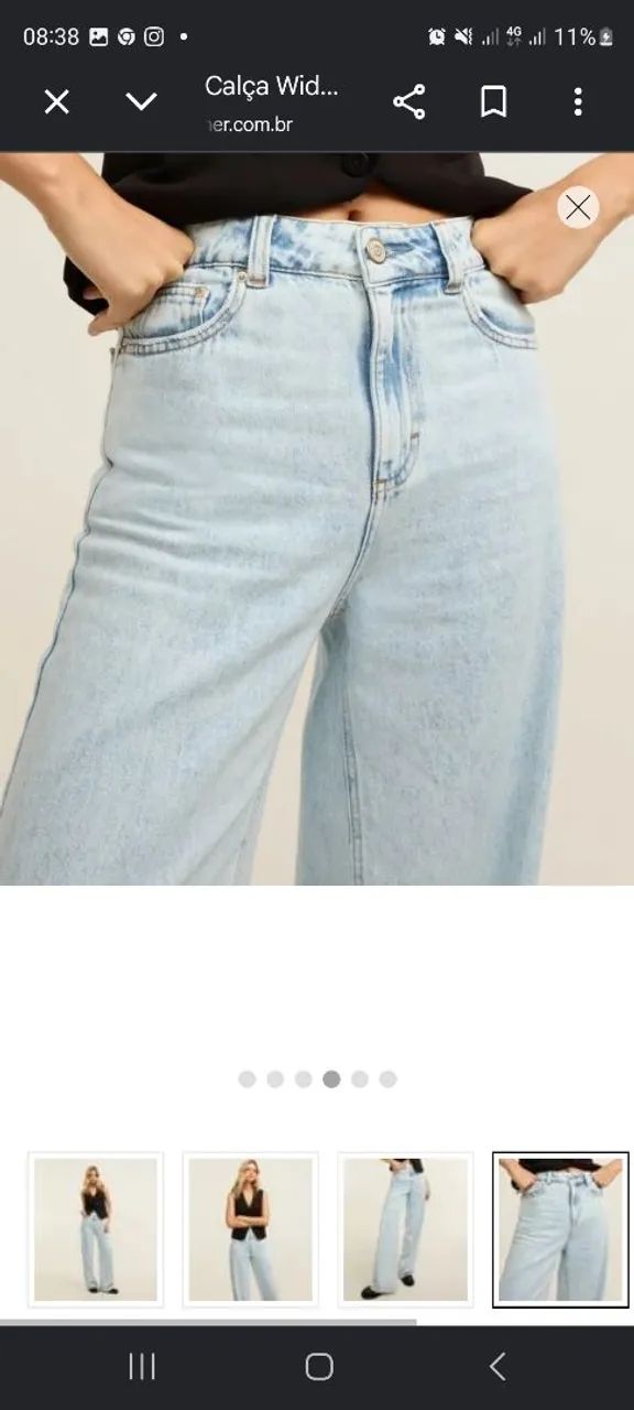 Calça jeans wideleg - Foto 2